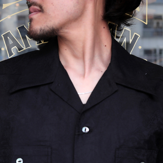 BSSL-24106/「Paisley Jacquard Cigar Shirt / Midnight Black