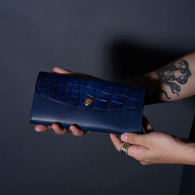 moto ウォレット　スペシャル　クロコダイル　ワニ　ロングウォレット　モト モト MOTO ヌメクロコダイルロングウォレット NUME CROCODILE