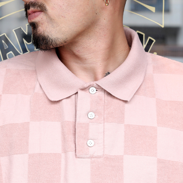 WEIRDO/ウィアード「CHECKER - H/S PILE POLO SHIRTS」チェッカー柄 