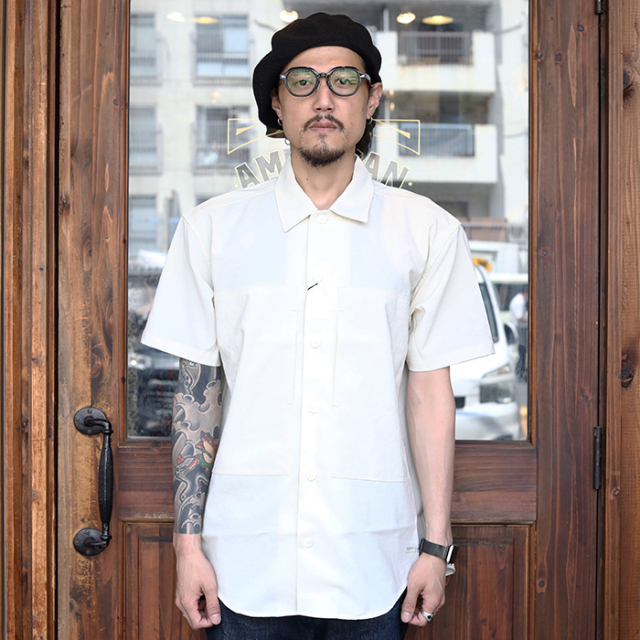 TROPHY CLOTHING/トロフィークロージング「"MONOCHROME"UTILITY S/S SHIRT / WHITE」ユーティリティーS/Sシャツ