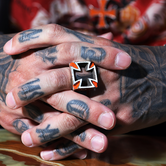 WEIRDO JEWELRY×AMEIRCAN WANNABE「CROSS - CUSTOM PAINT RING 