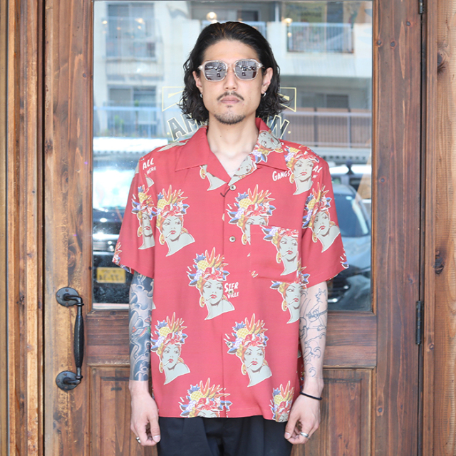 GSV-24-SS-05 /「CARMEN - S/S SHIRTS / RED」オリジナル総柄S/Sシャツ