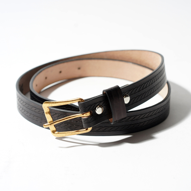 TROPHY CLOTHING/トロフィークロージング「Western Narrow Belt / BLACK」ナローベルト