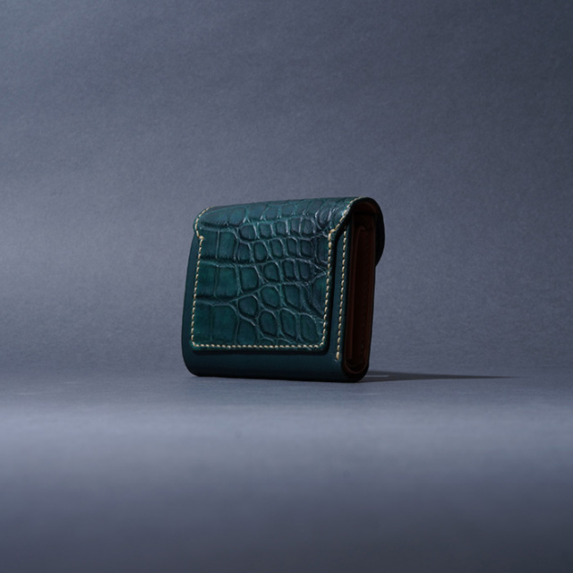 moto leather　ブライドルクロコダイル　W5　ショートウォレット MOTO / モト「W5 CROCODILE×BELGIUM CASE LEATHER SHORT WALLET