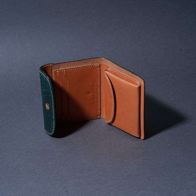 moto leather　ブライドルクロコダイル　W5　ショートウォレット MOTO / モト「W5 CROCODILE×BELGIUM CASE LEATHER SHORT WALLET