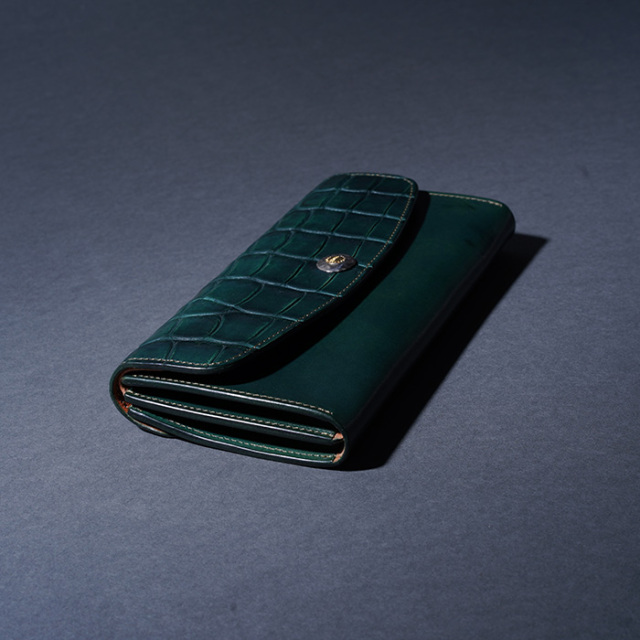 moto ウォレット　スペシャル　クロコダイル　ワニ　ロングウォレット　モト モト MOTO ヌメクロコダイルロングウォレット NUME CROCODILE