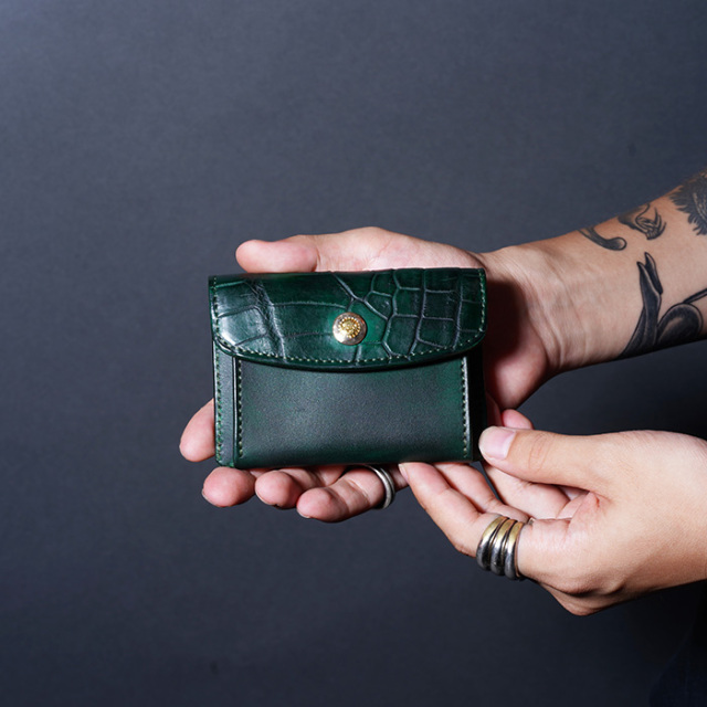 MOTO / モト「C3 CROCODILE×BELGIUM CASE LEATHER CARD CASE