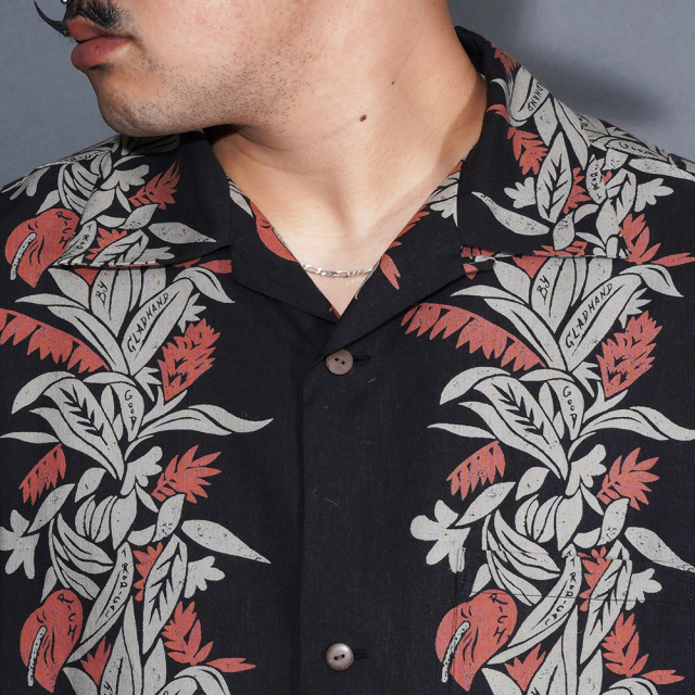 BYGH6109 /「TROPICAL - L/S HAWAIIAN SHIRT / BLACK」オリジナル