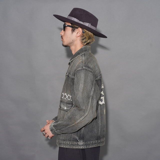 GSV6104VFPT /「XXX - DENIM JACKET / BLACK」ユーズド加工デニム