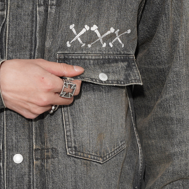 GSV6104VFPT /「XXX - DENIM JACKET / BLACK」ユーズド加工デニム