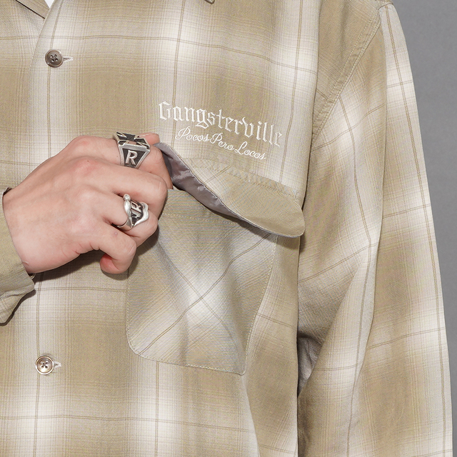 kokoページ GSV6113 /「LOCOS - L/S SHIRTS / BEIGE」テンセルチェックL/Sシャツ