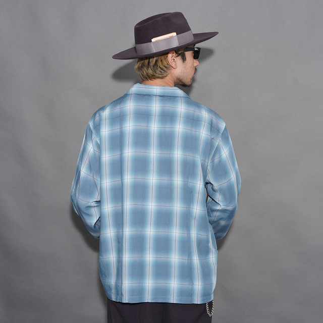 GSV6113 /「LOCOS - L/S SHIRTS / BLUE」テンセルチェックL/Sシャツ