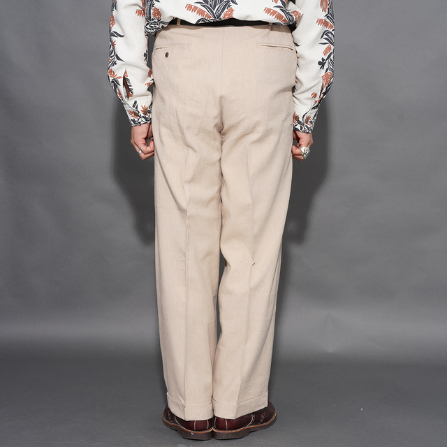 BYGH6119 /「GLADDEN - TWO TUCK TROUSER / BEIGE」ツータックトラウザーズ