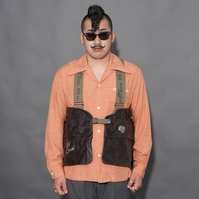 OLD CROW/オールドクロー「Spirit of 101 - LEATHER TOOL VEST / BLACK」ホースハイドレザーツールベスト