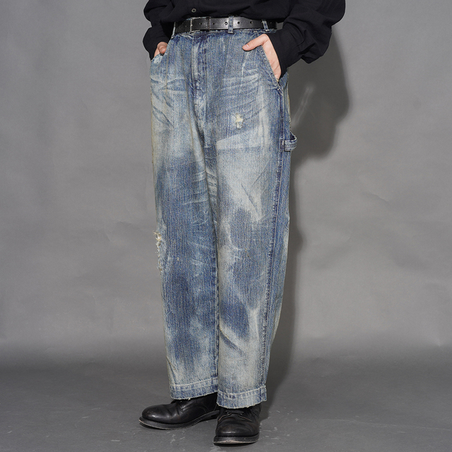 PORTER CLASSIC / ポータークラシック「STEINBECK DENIM PAINTER PANTS VINTAGE CUSTOM / BLUE」スタインベックデニムヴィンテージカスタム