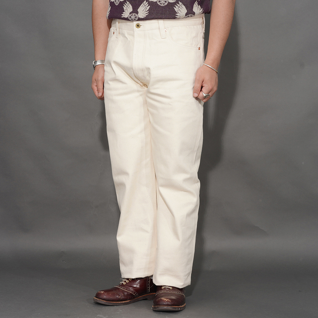 OLD CROW/オールドクロー「OLD RODDER - DENIM / IVORY」デニムパンツ