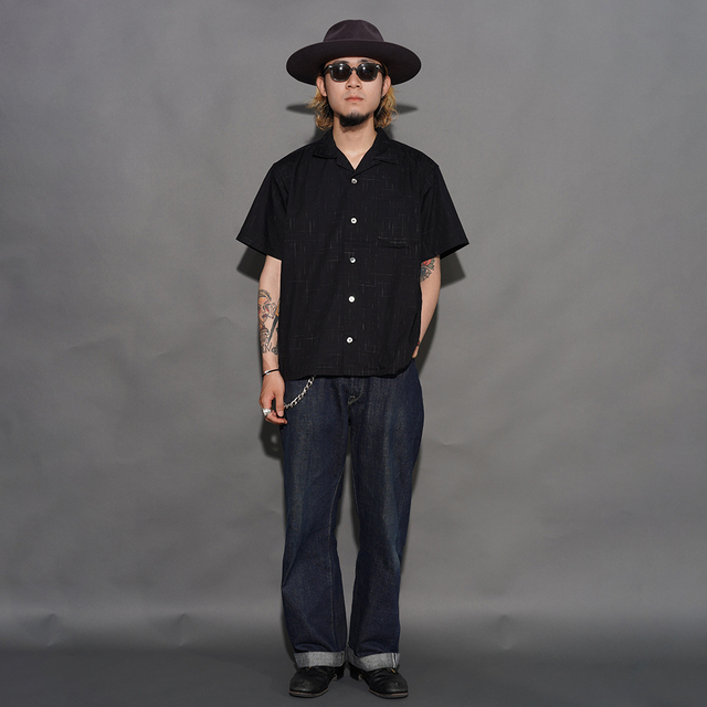 TR26SS-409 /「Atomic Hawaiian S/S Shirt / BLACK」カスリブロード