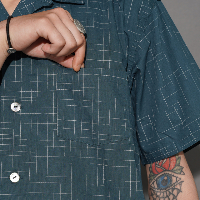 TR26SS-409 /「Atomic Hawaiian S/S Shirt / GREEN」カスリブロード