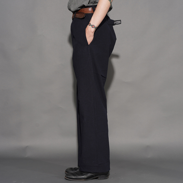 名作ソロイストファティーグパンツコットンリップ黒46USED BSSP-26514 /「Ancient Cloth Avignon Trousers / Dead Tree Black