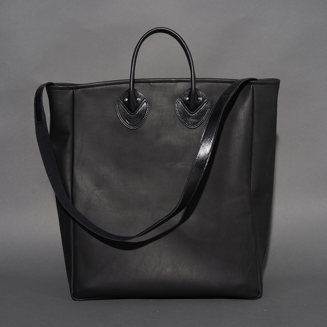 MOTO / モト「OILDE COW 2WAY BAG LARGE / BLACK」オイルドカウレザー2WAYバッグラージ
