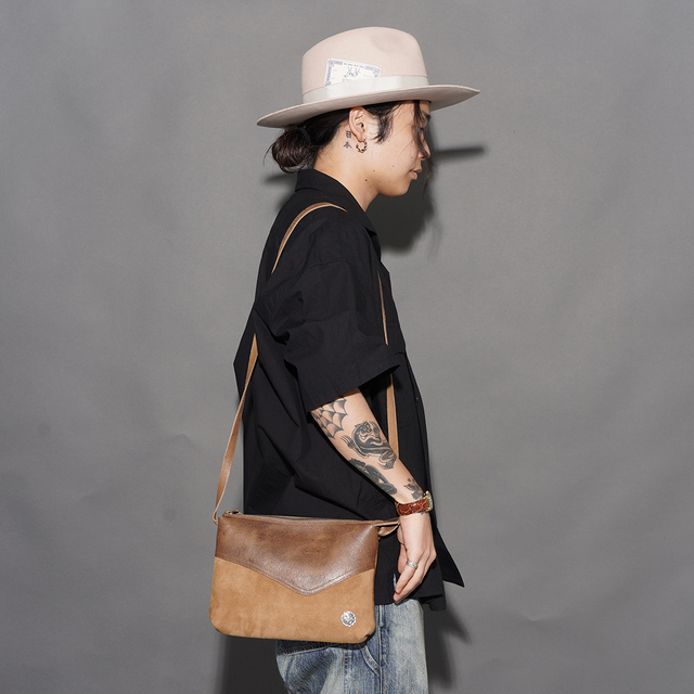 MOTOR / モーター「KUDU LEATHER SACOCHE BAG / NATURAL」クードゥー