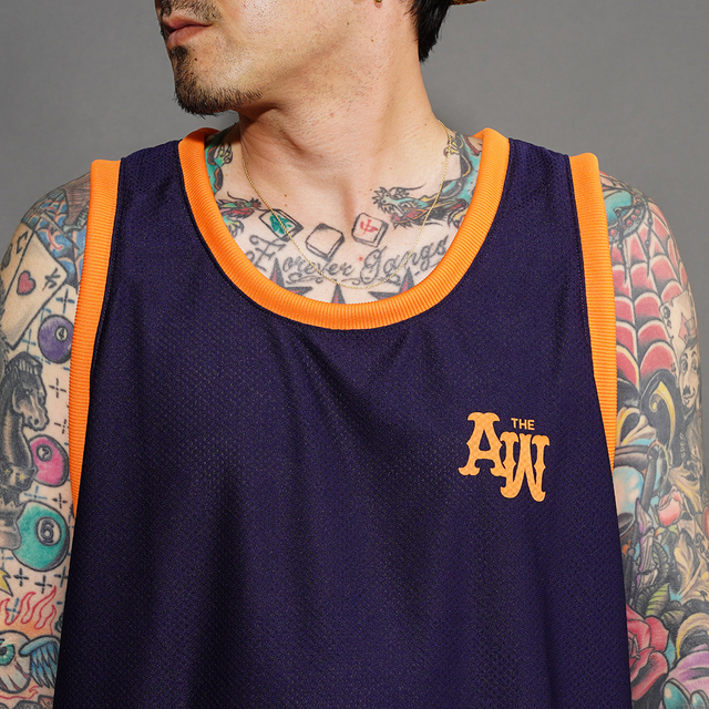 AWCO-260101 /「MESH TANK TOP / D.NAVY」メッシュタンクトップ