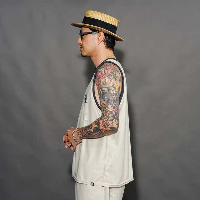 AWCO-260101 /「MESH TANK TOP / CREAM」メッシュタンクトップ