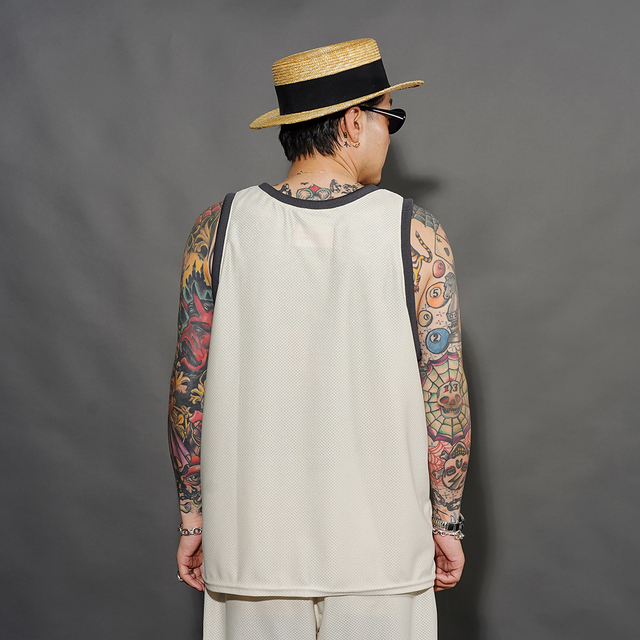 AWCO-260101 /「MESH TANK TOP / CREAM」メッシュタンクトップ