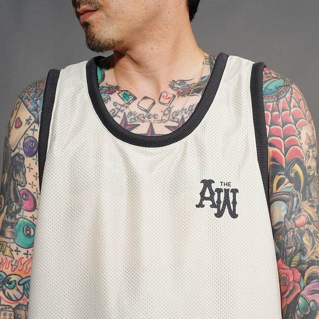 AWCO-260101 /「MESH TANK TOP / CREAM」メッシュタンクトップ