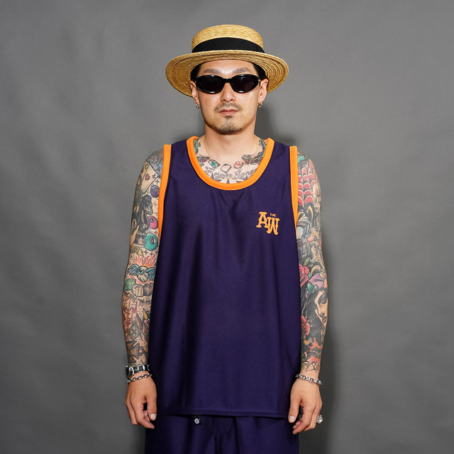 AWCO-260101 /「MESH TANK TOP / D.NAVY」メッシュタンクトップ