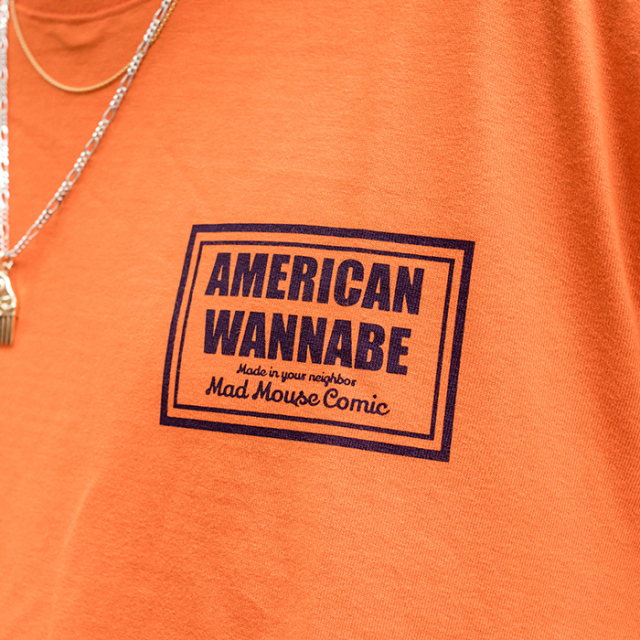 MAD MOUSE COMIC × AMERICAN WANNABE 「MEMBERS S/S TEE / ORANGE 
