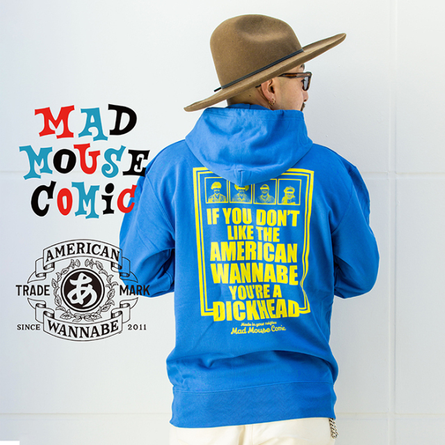 MAD MOUSE COMIC × AMERICAN WANNABE「MEMBERS Sweat Parka
