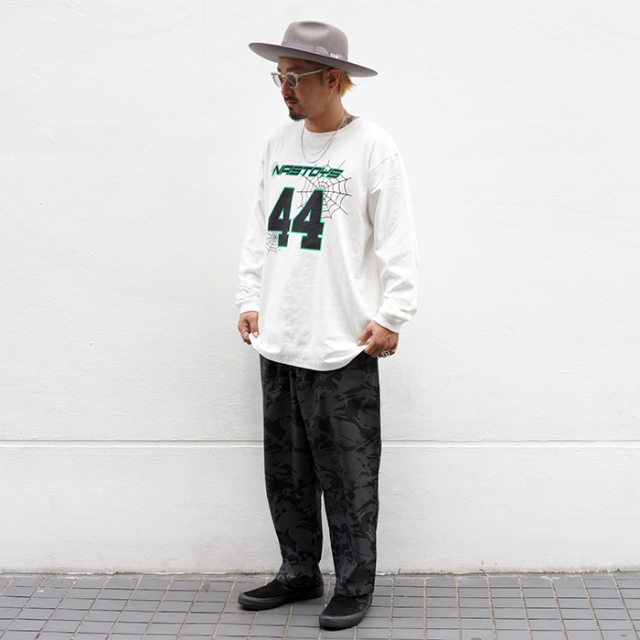 NTCB-240202 /「Spider Web L/S TEE / WHITE」プリントL/S Tシャツ