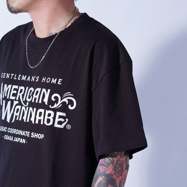 ★MAINBOOTH★Wannabe Hood T-shirt(NAVY)★正規品/韓国直送料込 LIMITED ITEM】NBOARD S/S TEE / BLACK」プリントS/S Tシャツ