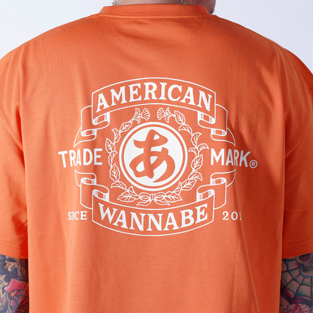 AWTO-250101 /「TRADE MARK S/S TEE / ORENGE」プリントS/S Tシャツ
