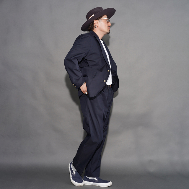 AWP-260101 /「EASY-WAIST SLACKS / NAVY」イージーウエストスラックス