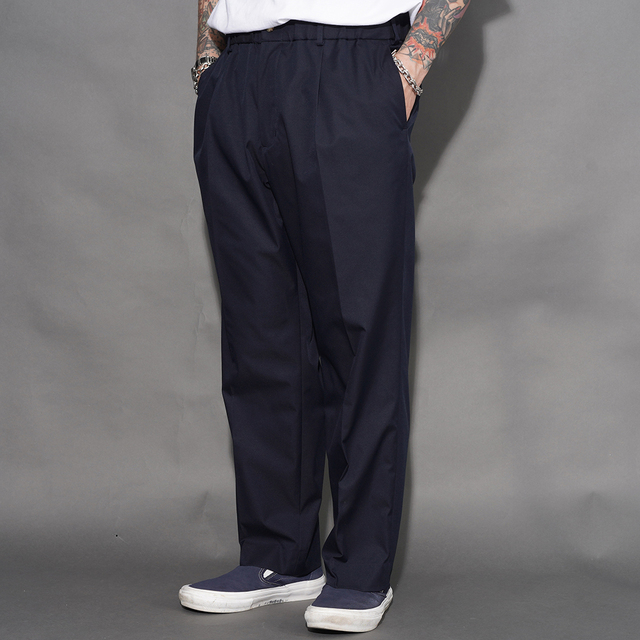 AMERICAN WANNABE/アメリカンワナビー「EASY-WAIST SLACKS / NAVY」イージーウエストスタックス