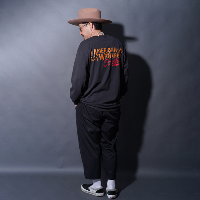 AWTB-250302 /「NO MORE Logo L/S TEE / BLACK」プリントL/S Tシャツ