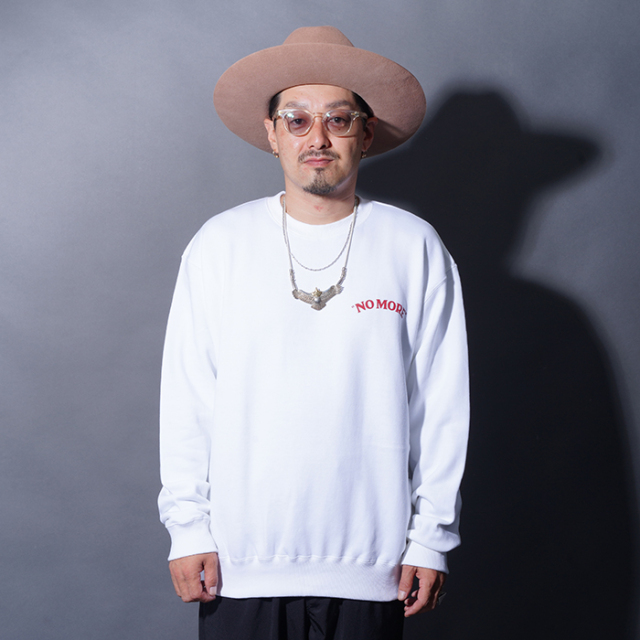 AWCB-250102 /「NO MORE Logo Crew Sweat / WHITE」クルーネックスウェット