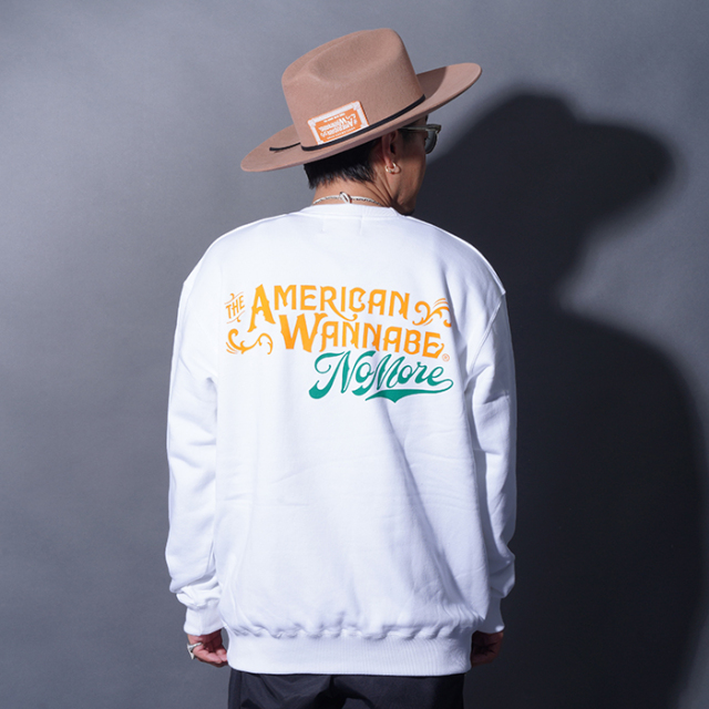AWCB-250102 /「NO MORE Logo Crew Sweat / WHITE」クルーネックスウェット