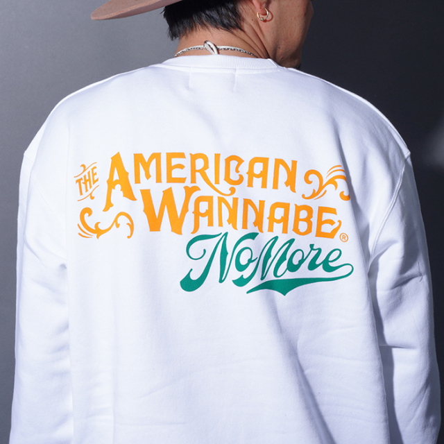 AWCB-250102 /「NO MORE Logo Crew Sweat / WHITE」クルーネックスウェット