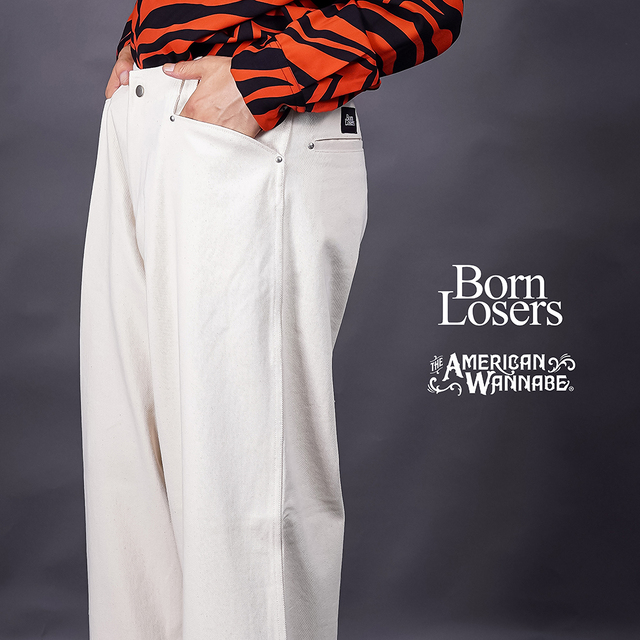 【予約商品】【LIMITED ITEM】Born Losers×THE AMERICAN WANANBE「Frisco Pants / WHITE」フリスコパンツ