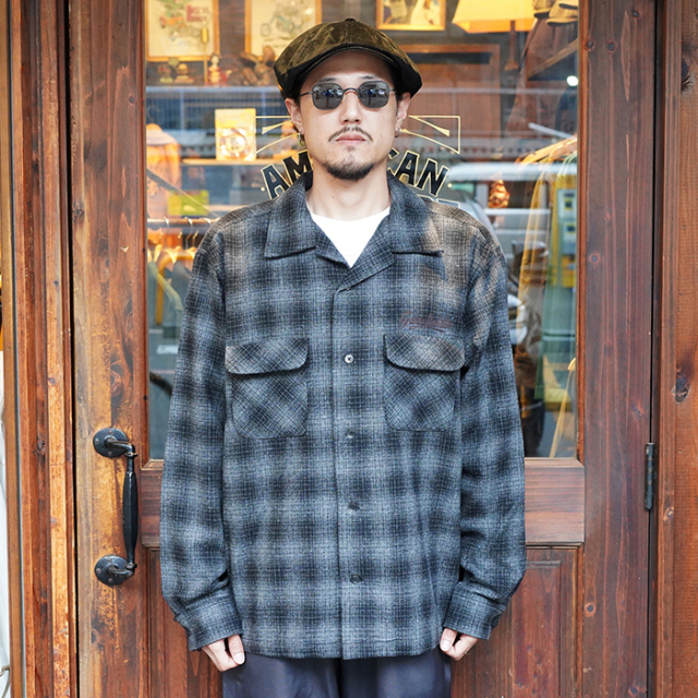 GSV-24-AW-08 /「LOCOS - L/S CHECK SHIRTS / BLACK」オリジナル 