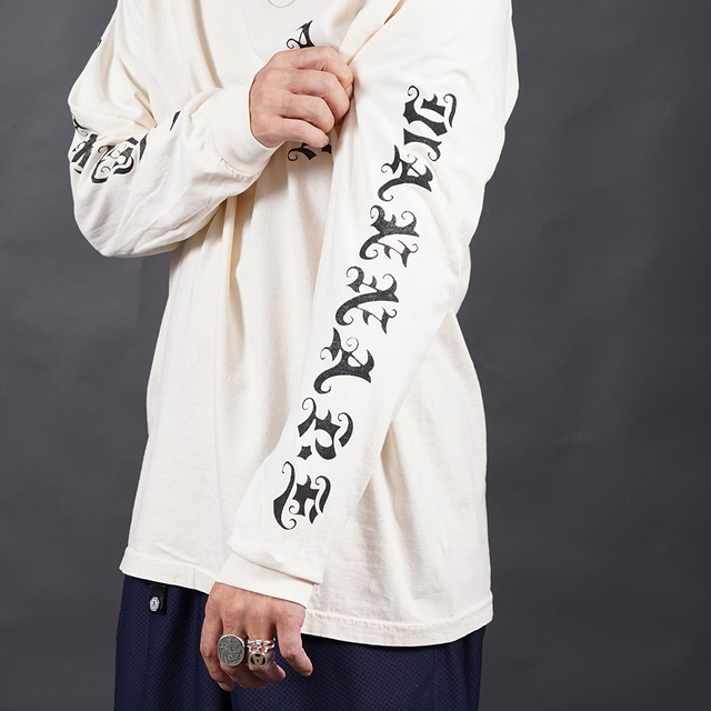 AWTB-260401 /「DRAGON Logo L/S TEE / WHITE」プリント長袖Tシャツ