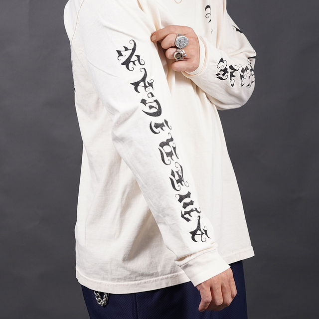 AWTB-260401 /「DRAGON Logo L/S TEE / WHITE」プリント長袖Tシャツ