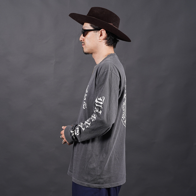 AWTB-260401 /「DRAGON Logo L/S TEE / BLACK」プリント長袖Tシャツ