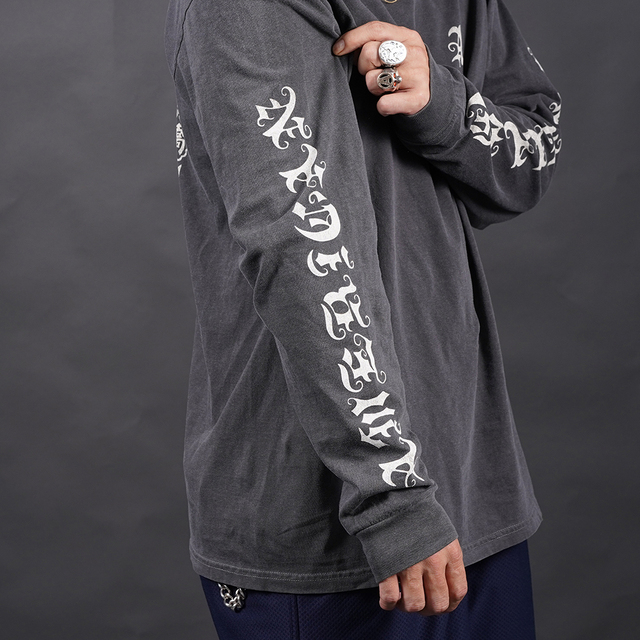 AWTB-260401 /「DRAGON Logo L/S TEE / BLACK」プリント長袖Tシャツ