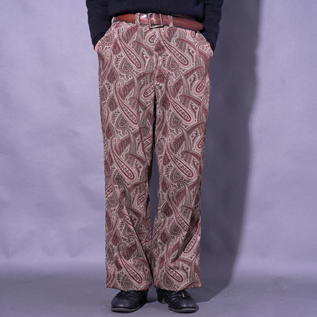 BSFP-25509 /「Slant Cord Paisley Harbor Trousers / Sand Beige x