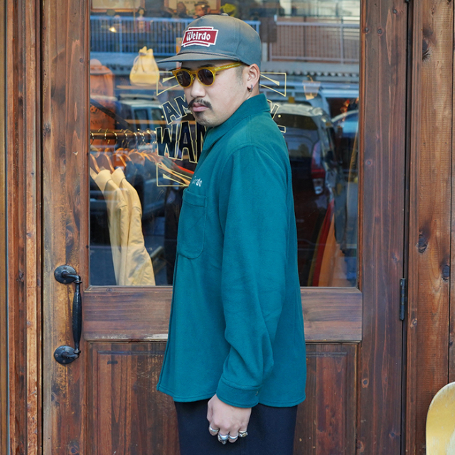 WRD-24-AW-09 /「FLAME - L/S FLEECE SHIRTS / GREEN」フリースL