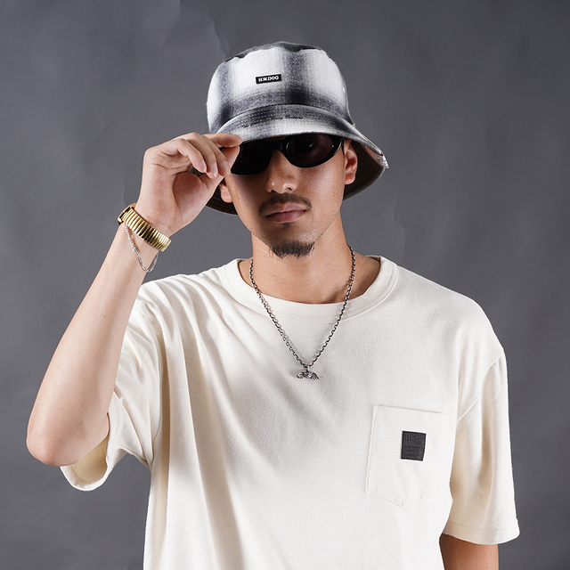D-01182 /「OMBRE TRUCKER HAT / WHITE」バケットハット